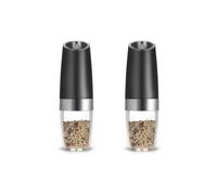 Macinasale E Pepe Elettrico A Gravità LED | Luce LED Blu Per Visibilità, Avvio Automatico A Gravità, Nucleo Ceramico Regolabile, Richiede 6 Batterie AAA