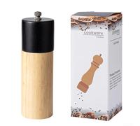 Macinaspezie in legno massiccio, robusto e durevole, per cucina (nero (1)) | Design elegante, bianco e nero per l'aspetto, elemento decorativo da cucina, arte funzionale, stile moderno