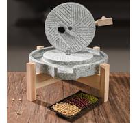 Macinatore di pietra per mulino a mano per cereali da 25 * 35 cm, disco di macinazione in pietra naturale per uso domestico, nucleo di macinazione in acciaio inossidabile,Natural Grinding Stone