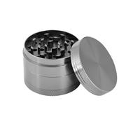 Macinatore per polline, per tabacco, erbe e spezie, set da 4 pezzi, con raschietto per polline, dimensioni: 5 cm, realizzato in lega di zinco (nickel nero)
