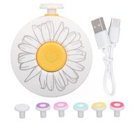 Macinatrice per unghie per bambini, USB Ricaricabile Regolabile Velocità Baby Nail Trimmer con 6 teste di macinazione Strumento elettrico silenzioso sicuro di lucidatura del chiodo