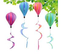 Macinino a vento per palloncini, 4 pezzi di smerigliatrici decorative per esterni con palloncini, decorazione a maniche a vento per esterni, patio, giardino, matrimonio, compleanno e riunione a I