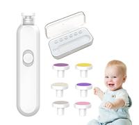 Macinino automatico per unghie, luce a LED, limetta sicura, tagliaunghie elettrico per bambini con 6 teste di levigatura, per casa, interni, viaggi, camera da letto, soggiorno, asilo