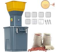 Macinino elettrico per cereali da 1000 W per cereali secchi, spezie, riso, mais, con 6 setacci, spessore regolabile e tramoggia rimovibile.