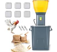 Macinino elettrico per cereali da 1000 W per cereali secchi, spezie, riso, mais, con 6 setacci, spessore regolabile e tramoggia rimovibile.