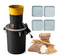 Macinino elettrico per cereali da 600 W, capacità 25 l, con 4 setacci, 2 lame, 15000 giri/min e tramoggia rimovibile per macinare grano, riso, fagioli, spezie e farina, finezza di macinazione 3-8 mm.