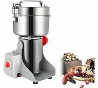 Macinino elettrico per grani, in acciaio inox, ad alta velocità, per spezie, erbe e cereali, capacità 800 g, polverizzatore superfino per macinazione a secco
