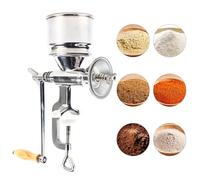Macinino manuale per cereali, in acciaio inossidabile e ghisa, per riso, caffè, soia, pepe, ceci, fresatrice ad alta tramoggia per casa e cucina