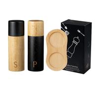 Macinino multifunzionale in legno con macinino regolabile in legno massello spezie peperoni meccanismo di macinazione regolabile appena macinato