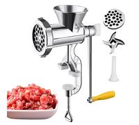 Macinino per carne macinata - manuale di carne, strumento per salsicce a mano, in acciaio, struttura del manico rimovibile per la preparazione della cucina, piano di lavoro Food Craft Butcher