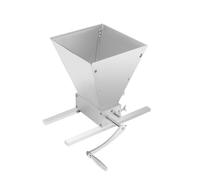 Macinino per malto da 4 l, 26,6 cm, in acciaio inox, frantoio manuale per cereali, 0-2,5 mm, distanza regolabile dei rulli, 2 metodi di macinazione con 2 strisce di alluminio per orzo, grano