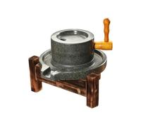 Macinino per pietra con supporto in legno, realizzato a mano per una facile pulizia, adatto per macinare grano, riso e mandorle