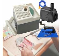 Macinino portatile in vetro colorato con pompa di alimentazione dell'acqua, 2800 giri/min ad alta velocità per mini smerigliatura artistica, include taglierina per fori per lavori di precisione
