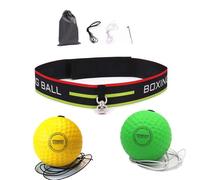 Maciun Palla da boxe, palla in gomma espansa con fascia, multifunzione, allenamento reattivo per principianti, avanzati, amanti della boxe
