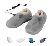 Maciun Pantofole elettriche | Scaldapiedi Elettrico riscaldato in Peluche,Scaldapiedi Elettrico per Pantofole riscaldabili nel microonde, Scarpe e Stivali riscaldati per Natale, Uomo, Donna, casa