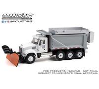 Mack Granite Camion Ribaltabile Spazzaneve Spargisale 1:64 Greenlight 45130C