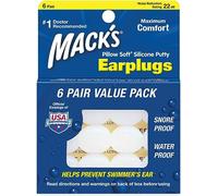 Mack’s Tappi per le orecchie morbidi, modellabili, in silicone bianco