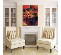 Macke funambolo design quadro stampa tela dipinto telaio arredo casa