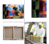 Macke giardino lago Thun 2 design quadro stampa tela dipinto telaio arredo casa