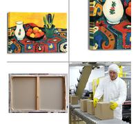 Macke stili di vita con frutta quadro stampa tela dipinto telaio arredo casa
