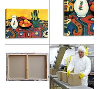 Macke stili di vita con frutta quadro stampa tela dipinto telaio arredo casa
