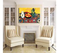 Macke stili di vita con frutta quadro stampa tela dipinto telaio arredo casa