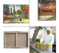 Macke un arabo seduto design quadro stampa tela dipinto telaio arredo casa