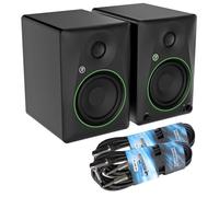 Mackie CR3.5BT Monitor attivo da studio a 2 vie, altoparlante Bluetooth con 2 cavi jack Keepdrum