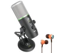 Mackie EM-Carbon - Microfono a condensatore USB con cuffie in-ear