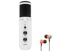 Mackie EM-USB - Microfono a condensatore USB con cuffie in-ear, colore: bianco
