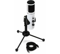 Mackie EM-USB W Microfono Dinamico a Condensatore Usb per Podcast Live Supporto