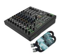 Mackie ProFX10 GO Mixer a batteria con 2 cavi Keepdrum XLR