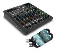 Mackie ProFX10v3+ - Mixer analogico Bluetooth a 10 canali + 2 cavi Keepdrum XLR