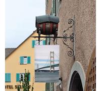 Mackinac - Bandiere con ponte sospeso per esterni, 30,5 x 45,7 cm, stampa su entrambi i lati, bandiera da giardino per esterni, bandiera per vacanze con occhielli, bandiera per casa e cortile, per