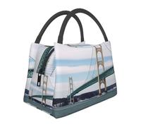 Mackinac Borsa per il pranzo a ponte sospeso per donne e uomini adulti isolata scatola per il pranzo riutilizzabile a prova di perdite borsa per il pranzo grande capacità contenitore portatile per il