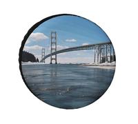 Mackinac Copertura per pneumatici a ponte sospeso, impermeabile, anti UV, 66 cm, per asse singolo, per camper, camion, SUV, rimorchio, universale, per tutte le stagioni