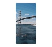 Mackinac - Copertura per porta a ponte sospeso, per primavera ed estate, da appendere, per portico, per esterni, stagionali, vacanze, cortile, decorazione per porta d'ingresso e portico