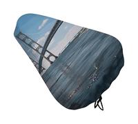 Mackinac - Coprisedile per bicicletta con ponte sospeso, imbottito, extra largo, per donne e uomini, comodo, impermeabile, con coulisse, adatto per strada, montagna, esercizio fisico