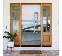 Mackinac - Decorazione per porta di benvenuto, 180 x 80 cm, ponte sospeso per portico, cartello fotografico, sfondo stagionale, per porta d'ingresso, striscione da appendere per feste in interni ed