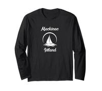 Mackinac Island Nautical Sailboat Maglia a Manica