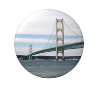 Mackinac - Perni per bottoni a ponte sospeso, 6,1 cm, rotondi, in metallo, con foto personalizzate, kit per artigianato, progetti fai da te per feste di Natale, Misura unica, Nessuna pietra preziosa