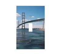 Mackinac - Placca di copertura per ponte sospeso, piastra di copertura per interruttore a 1 uscita, presa elettrica a parete, per cucina, camera da letto, decorazione