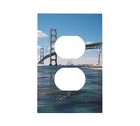 Mackinac - Placca di copertura per ponte sospeso, piastra di copertura per interruttore a 1 uscita, presa elettrica a parete, per cucina, camera da letto, decorazione