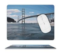 Mackinac - Tappetino per mouse con ponte sospeso, impermeabile e antiscivolo, tappetino per mouse portatile, comodo tappetino per mouse per desktop, casa, ufficio, laptop