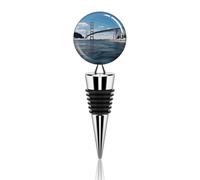 Mackinac - Tappo per bottiglia di vino a ponte sospeso, riutilizzabile, con chiusura sottovuoto, accessorio ideale per conservare il vino, accessorio regalo per bar, feste, matrimoni, celebrazioni