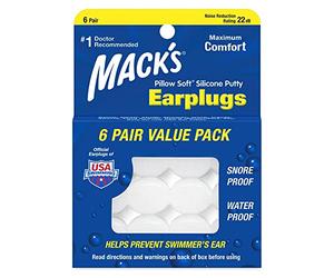 Mack's Tappi per le orecchie in morbido silicone per cuscini