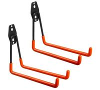 Maclean 1x Gancio per garage, Supporto da parete per garage Portagomme, attrezzi, scala, bicicletta | Gancio a muro per organizzazione, doppio gancio (2, Carico max. 25kg)