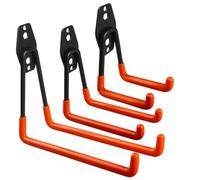 Maclean 1x Gancio per garage, Supporto da parete per garage Portagomme, attrezzi, scala, bicicletta | Gancio a muro per organizzazione, doppio gancio (3, Massimo carico: 70 kg, 50 kg, 25 kg)