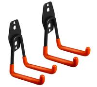 Maclean 1x Gancio per garage, Supporto da parete per garage Portagomme, attrezzi, scala, bicicletta | Gancio a muro per organizzazione, doppio gancio (2, Carico max. 70kg)