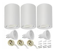 Maclean Energy 3x Plafon rotondo bianco MCE422 + 3x GU10 LED 5W 4000K